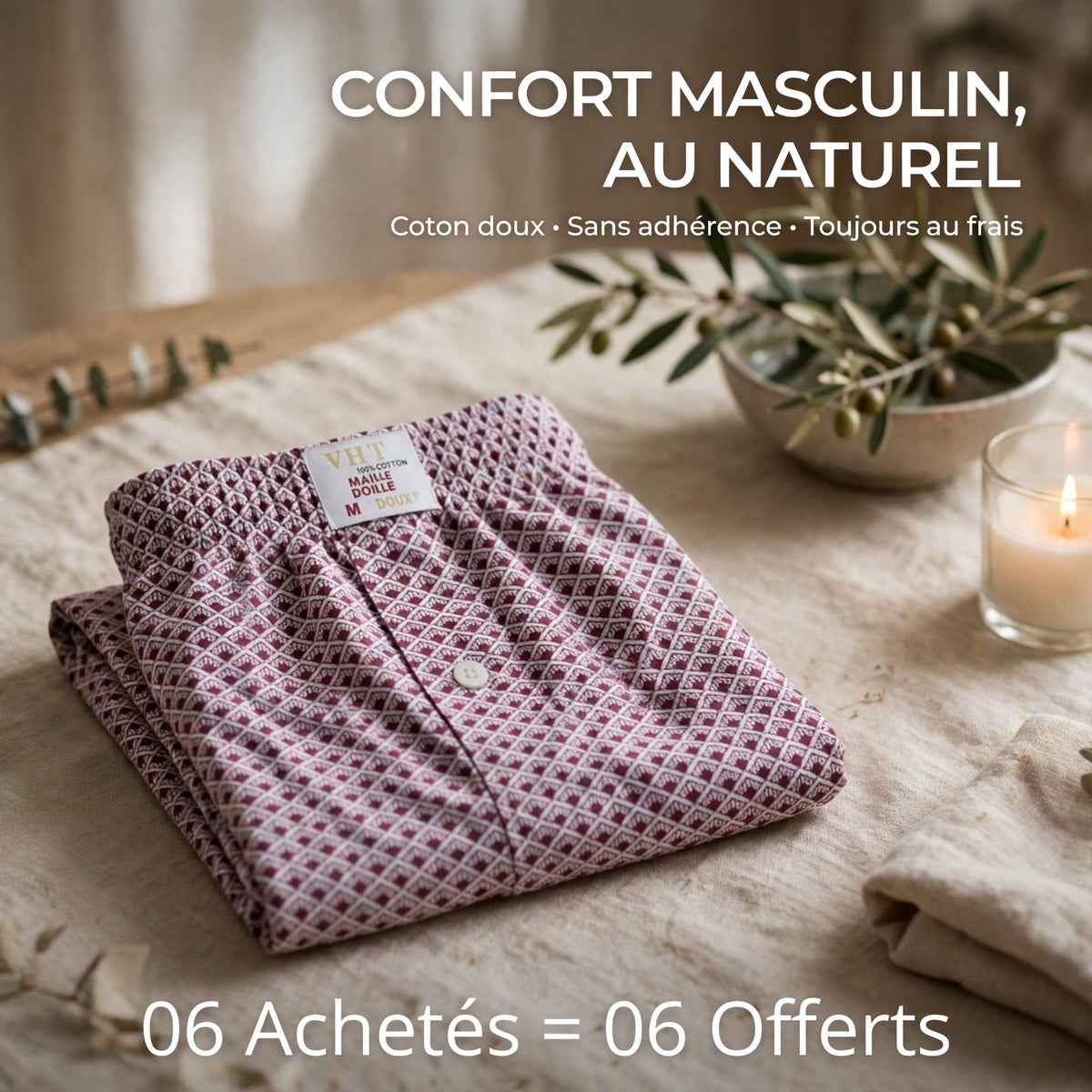 Boxers short en coton