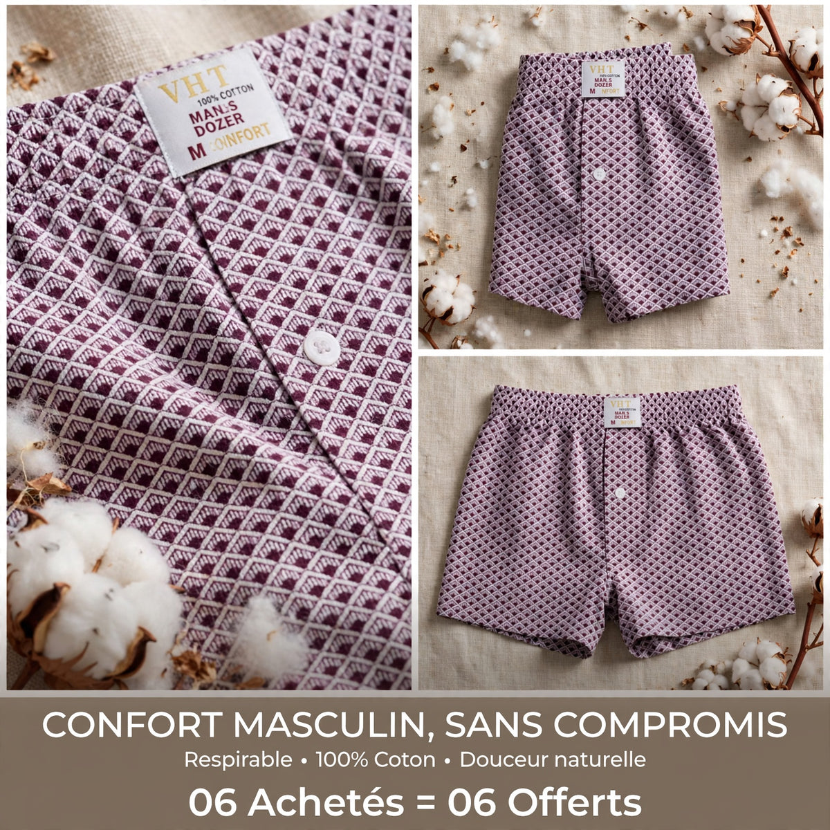 Boxers short en coton