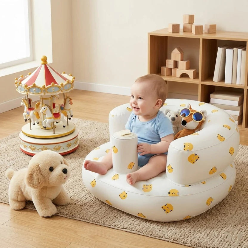 Siège Gonflable Bébé 3 à 36 Mois – Aide Votre Enfant à S’asseoir en Toute Sécurité et en Tout Confort