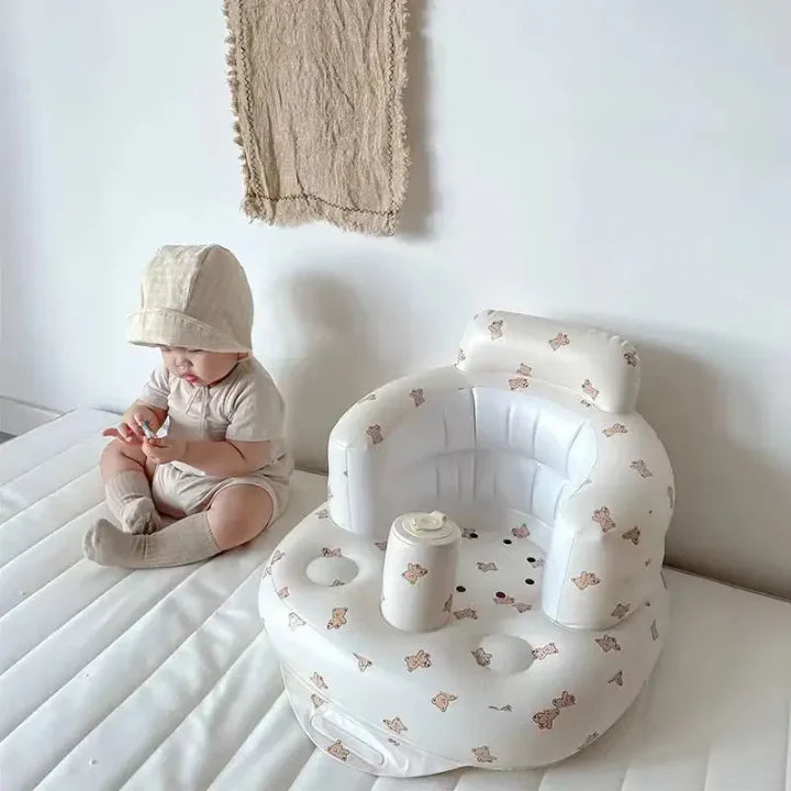 Siège Gonflable Bébé 3 à 36 Mois – Aide Votre Enfant à S’asseoir en Toute Sécurité et en Tout Confort